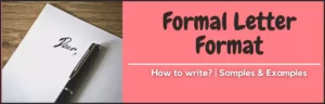 Formal Letter format