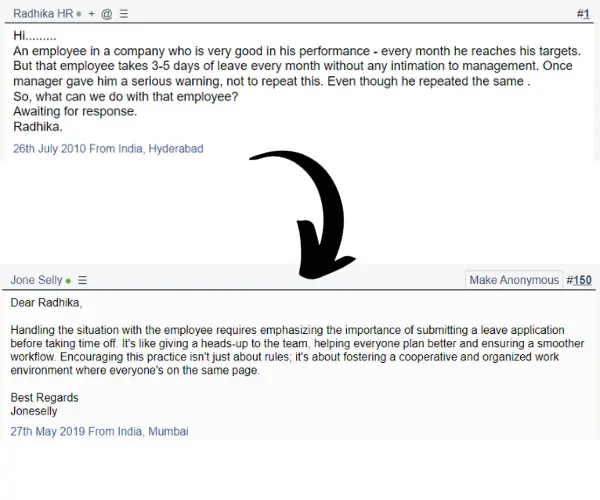 A screenshot of a facebook page with an arrow pointing to it.